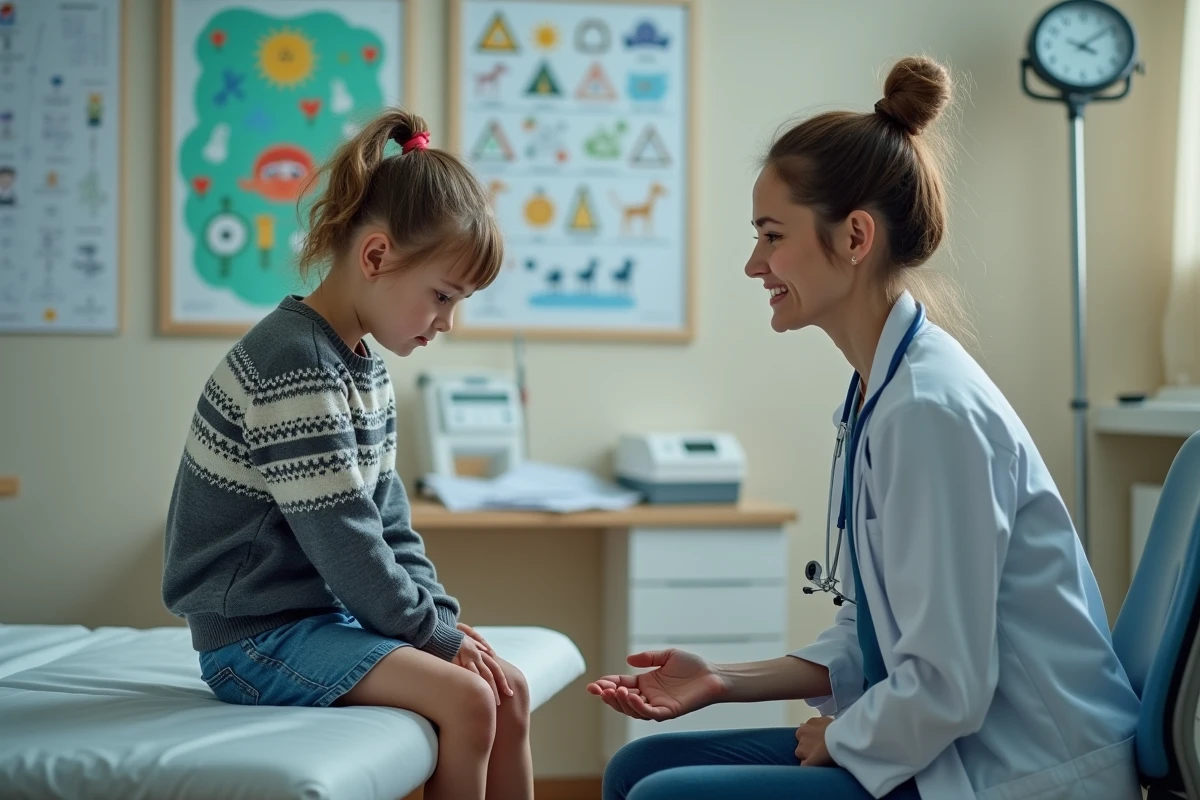 Mère inquiète observant sa fille à l