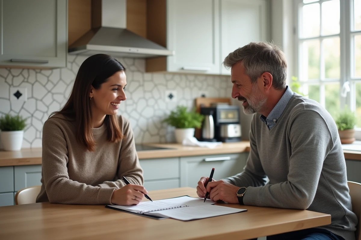 Homme signant des documents d